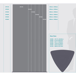 Triangular Tower Sign Frame (420*1800mm) | Double Sided - Standing | Office Stock