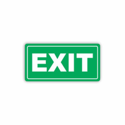 Exit Symbolic Sign - Printed on White ACP (150 x 300mm) | Symbolic Signs | Office Stock Exit Symbolic Sign - Printed on White ACP (150 x 300mm) | Symbolic Signs | Office Stock