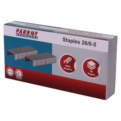 Staples, product SS026/6-5, Box of 5000 No. 56 staples, designed for 30 pages, durable and high quality office supply.
