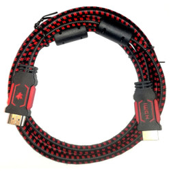 Spare HDMI Cable for the VZ0002 Visualizer VZ0003H, black and red braided HDMI cable with gold-plated connectors.
