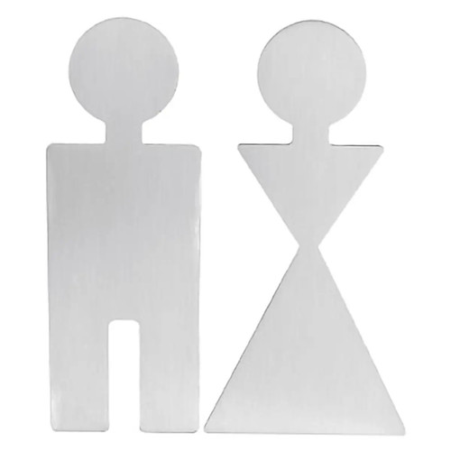 Set Man and Women Brushed Stainless Steel