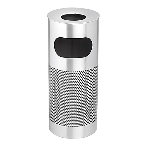 Stainless Steel Perforated Standing Ashtray Litter Bin