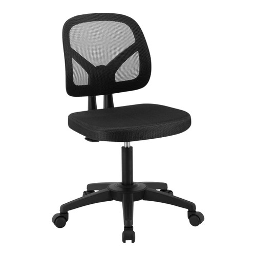 Flame Operators Office Chair CEC-TCH-FLA, ergonomic black mesh backrest and cushioned seat with adjustable height and wheeled base for office use.