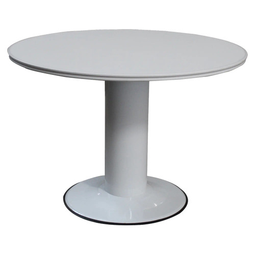 Round Conference Table with Black Steel Leg