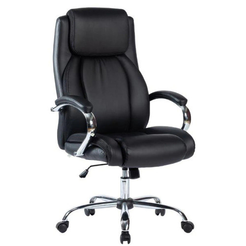 Chrome Executive High-Back Office Chair