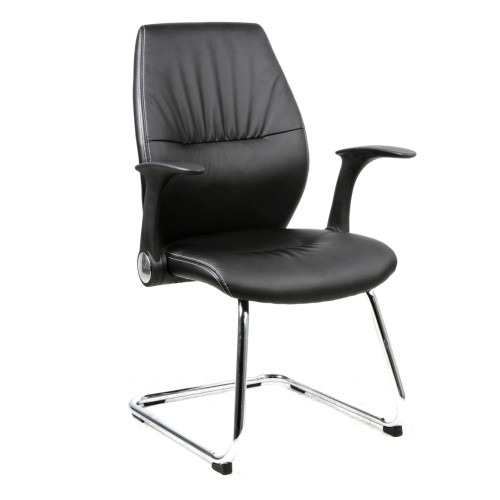 PU Leather Visitor’s Chair – Elegant and durable seating designed for comfort, featuring soft PU leather and a chrome frame perfect for reception and meeting areas. PU Leather Visitor’s Chair – Elegant and durable seating designed for comfort, featuring soft PU leather and a chrome frame perfect for reception and meeting areas.