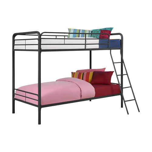 Hostel Double Bunk Bed 1900L x 960D mm (Welded Mesh 50 x 50 mm with Welded Ladder) - With Mattresses Hostel Double Bunk Bed 1900L x 960D mm (Welded Mesh 50 x 50 mm with Welded Ladder) - With Mattresses