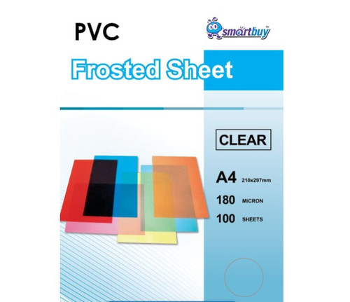 A4 Binding Cover (180MIC) Frosted - Clear (100/Pack)