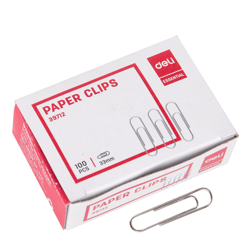 PAPER CLIPS 33mm SILVER - E39712