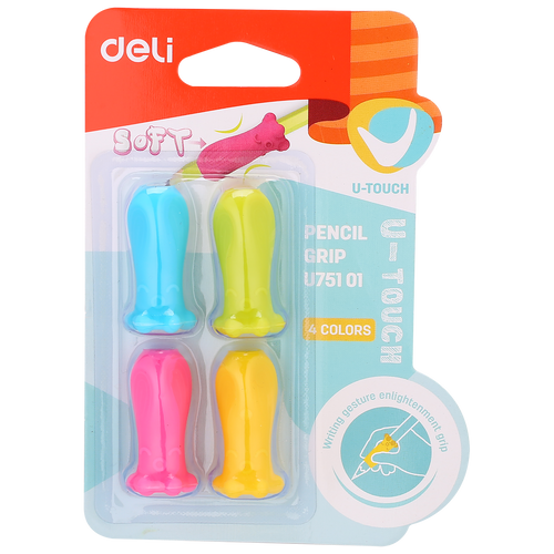 PENCIL GRIP - 4 COLOURS / BLISTER CARD - U75101