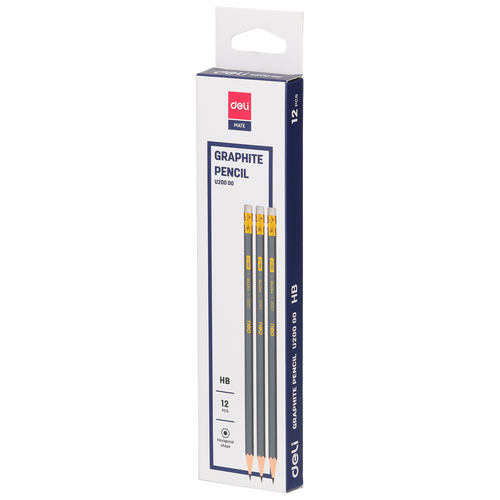 Graphite Pencil - Hb W/Eraser (12PCS) - U20000
