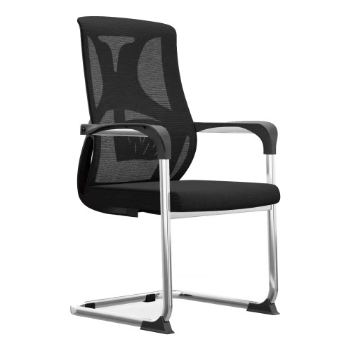 C4015B Grey Mesh with White Frame Visitor Office Chair