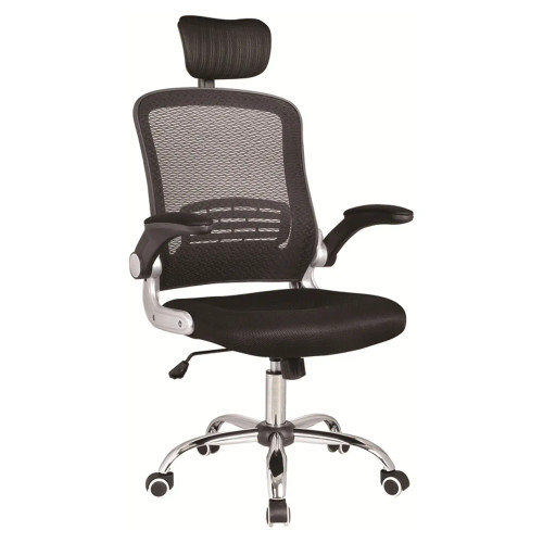 DB116 Black Mesh with Silver Frame High-back Office Chair