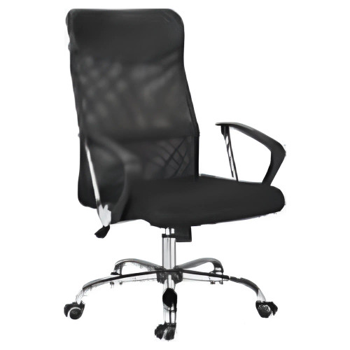 DB125 Black Mesh with Chrome Frame High-Back Office Chair