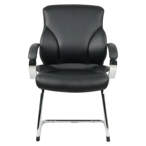 K051 Black Polyurethane Leather with Chrome Frame Executive Visitor Office Chair