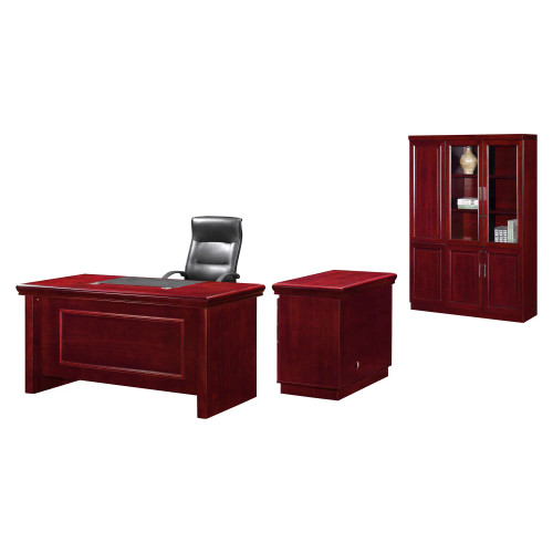 B034 Eden Executive desk with credenza