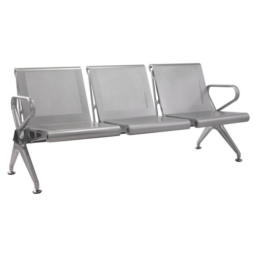 New Chrome Deluxe Three Seater Airport Bench