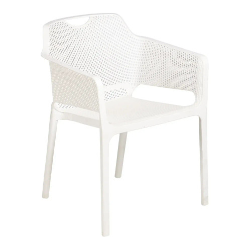 Luxe White Indoor & Outdorr Dining Chair