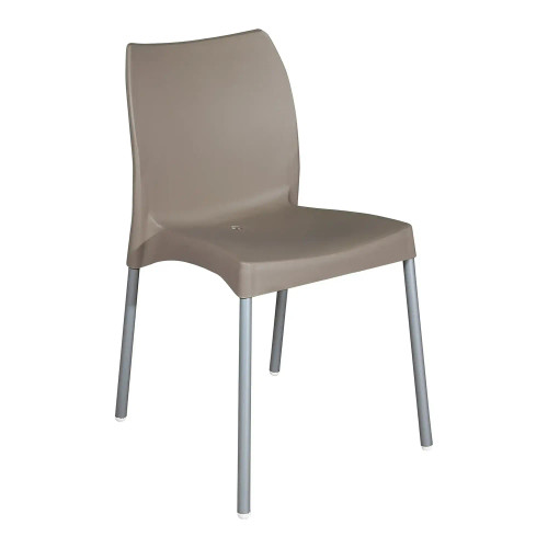 EasySeat Cappuccino Armless Indoor & Outdoor Dining Chair