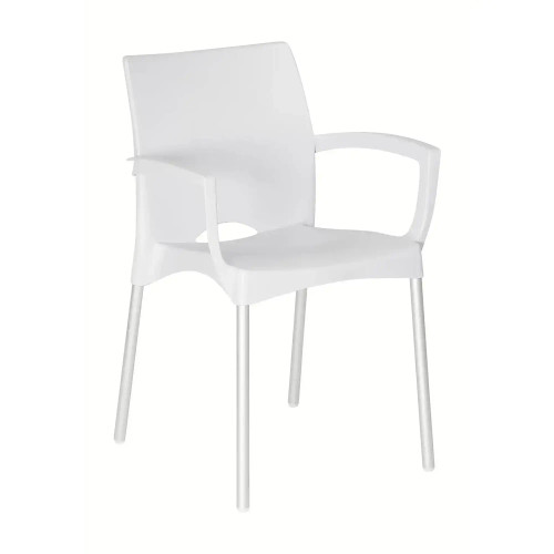 Cafe Style White Indoor & Outdoor Dining Chair