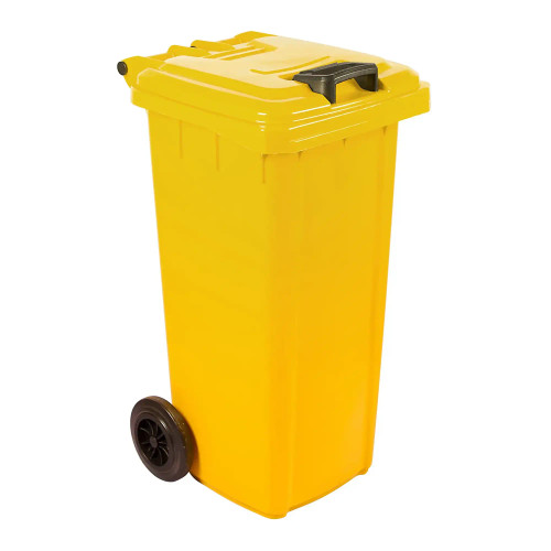 All-weather Wheelie 120L Yellow Bin