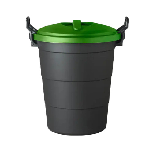 Street Smart 75L Dust Bin - Green Lid