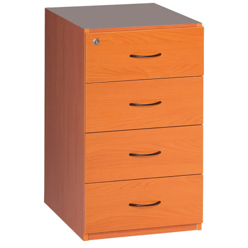 Sorted Desk High Pedestal, 4 Drawer in Cherry Melawood