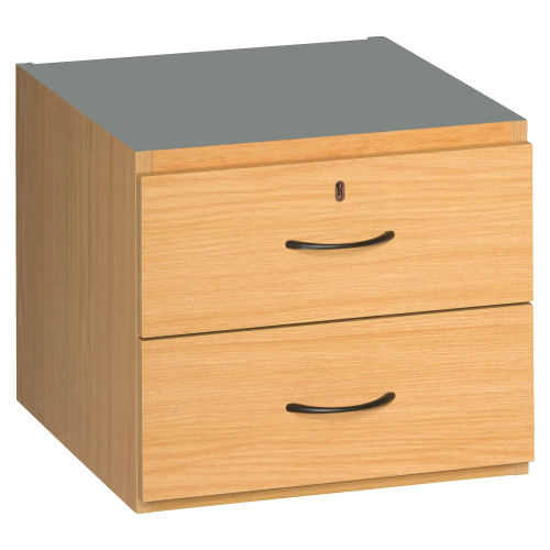 Sorted Fitted Pedestal 2 Draw in Oak Melawood