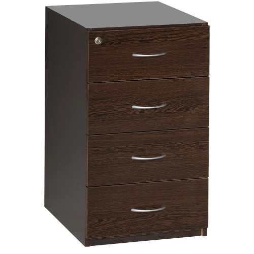 Sorted Desk High Pedestal, 4 Drawer in Wenge Melawood