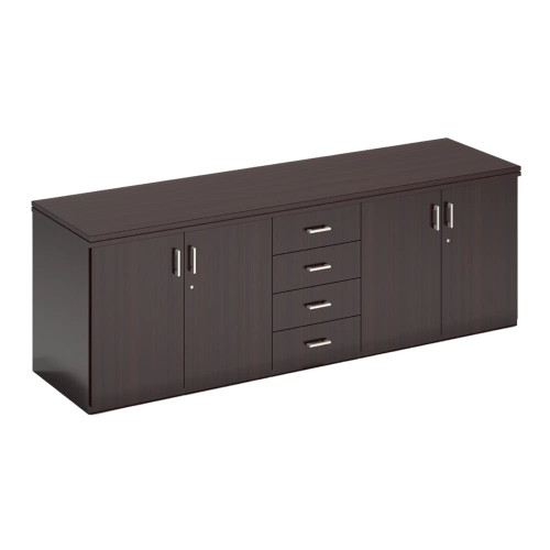 Volante Four Hinge Door with Four Drawers Server Unit