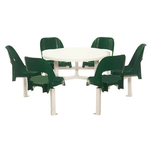 Six Seater Canteen Round Alpine Set