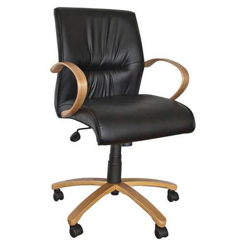 Salvador Wooden Medium-Back Office Chair