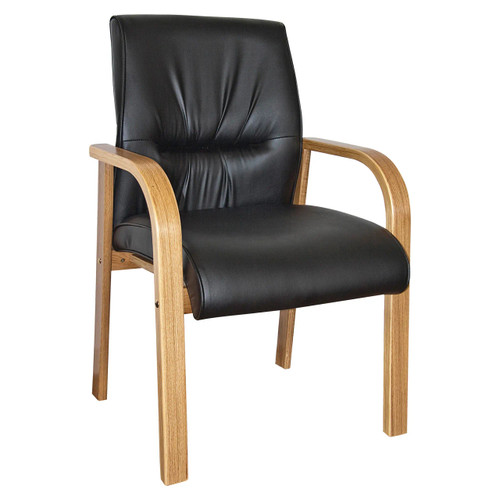 Salvador Wooden Four Legged Visitor Office Chair