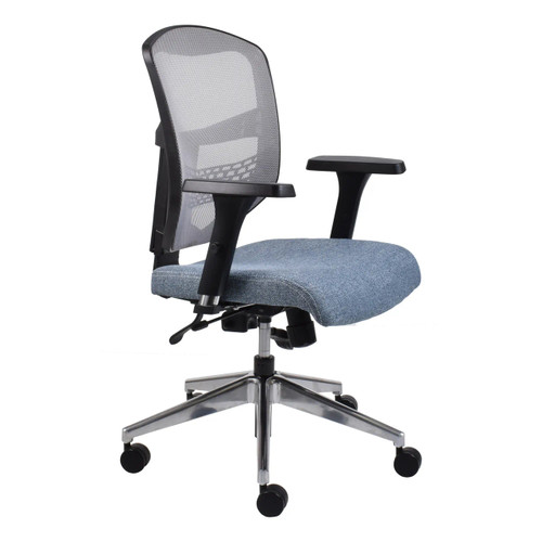 Que Mesh Medium-back Office Chair with Y800 Adjustable Three Positional Arm Front Side Chair | Office Chairs | Office Stock