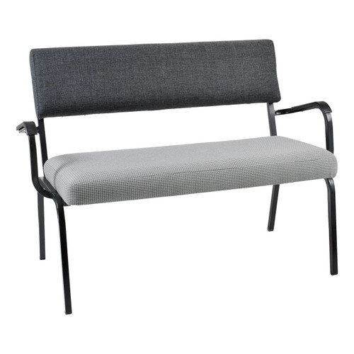 Double Seater Economy Reception Bench with Arms | Office Chairs | Office Stock Double Seater Economy Reception Bench with Arms | Office Chairs | Office Stock