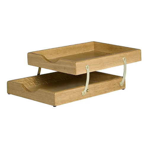 Executive Solid Wood Two-Tier Letter Tray