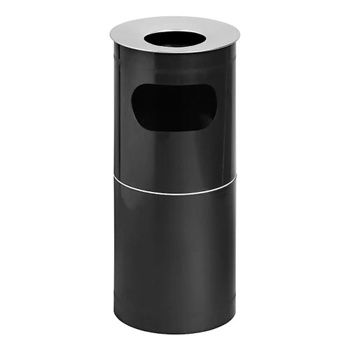 Plastic Standing Ashtray with Steel Top with Opening Plastic Standing Ashtray with Steel Top with Opening