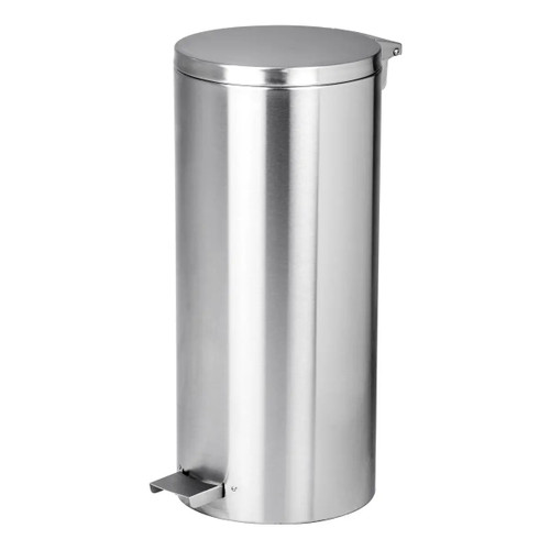 Brushed Stainless Steel Pedal Bin | Office Accessories | Office Stock Brushed Stainless Steel Pedal Bin | Office Accessories | Office Stock