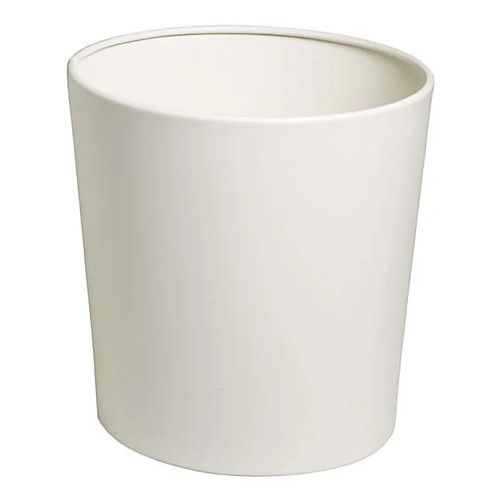 Life Tapered Waste Paper Bin, White Tapered Round Trash Bin for Office or Home Use