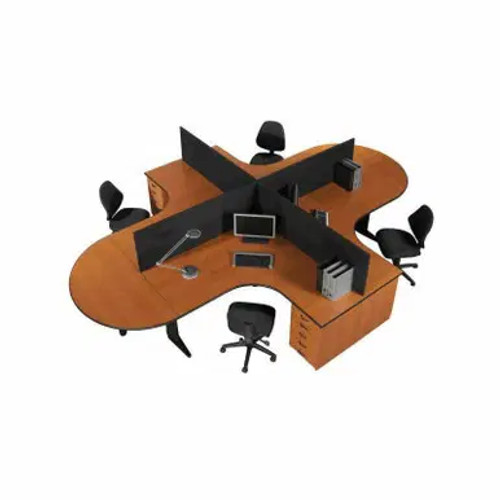 Euro Four-Way  Workstation Desk Display 2 Euro Four-Way  Workstation Desk Display 2