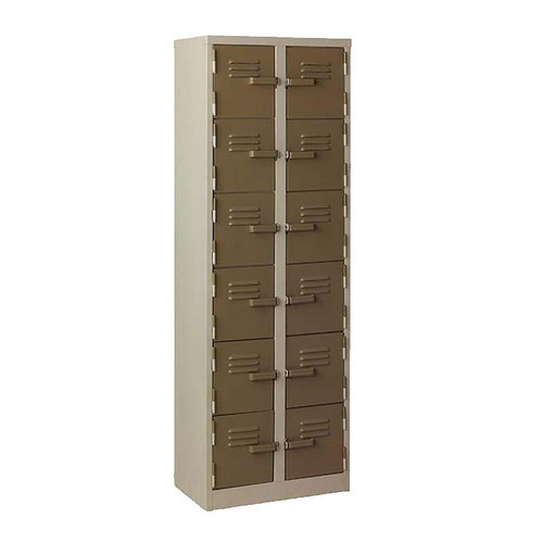 Twelve Compartment Factory Locker | Steel Furniture | Office Stock Twelve Compartment Factory Locker | Steel Furniture | Office Stock