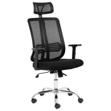 Lenny Chrome High-Back Office Chair