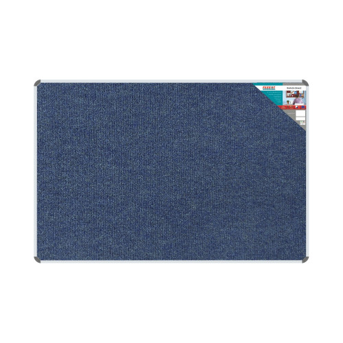 Bulletin Board Ribbed Aluminium Frame (1800x1200mm - Denim)