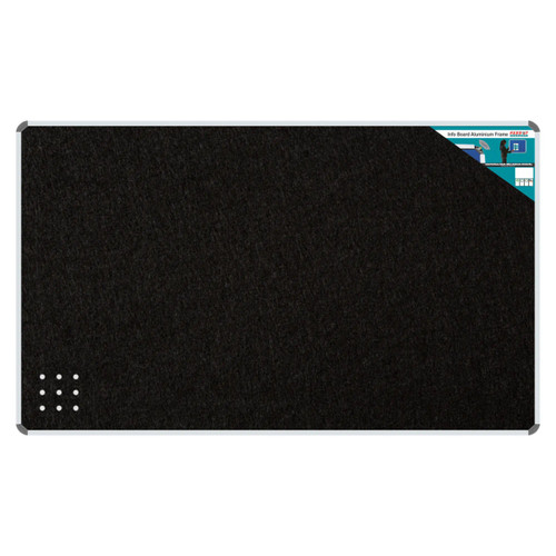 Product Info Board (Aluminium Frame - 1500*1200mm - Black), black info board with aluminium frame for displaying information