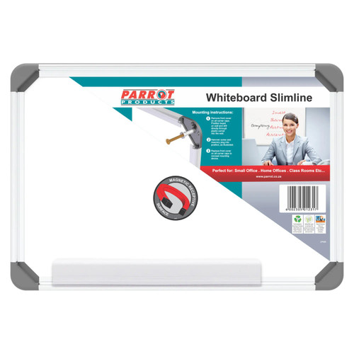 Slimline Magnetic Whiteboard (300*450mm - Non-Retail) BD1115, magnetic surface whiteboard with aluminum frame for small office and home office use.