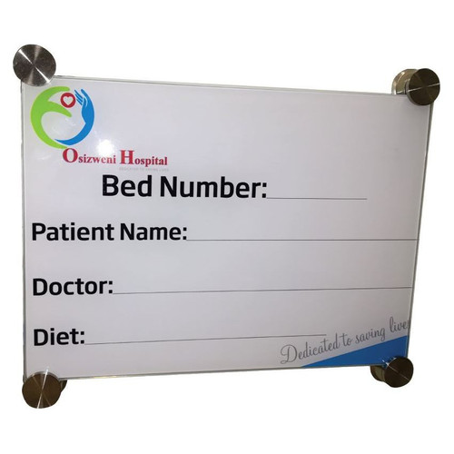 Hospital Glass Bed Board with Print (A3 - 297x420mm) | Printed Glassboards | Office Stock