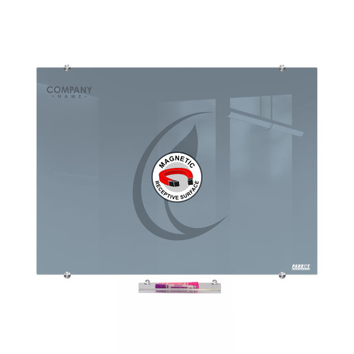 Glass Board Designer Series Magnetic Custom Printed (1200x1200mm) | Standard Glass Whiteboards | Office Stock