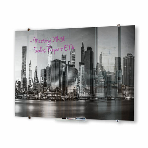 Glass Board Designer Series Magnetic Custom Printed (2400x1200mm)
