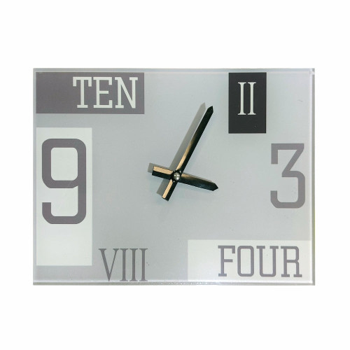 Glass Clock (210 x 300mm - Grey) | Office Supplies | Office Stock Glass Clock (210 x 300mm - Grey) | Office Supplies | Office Stock