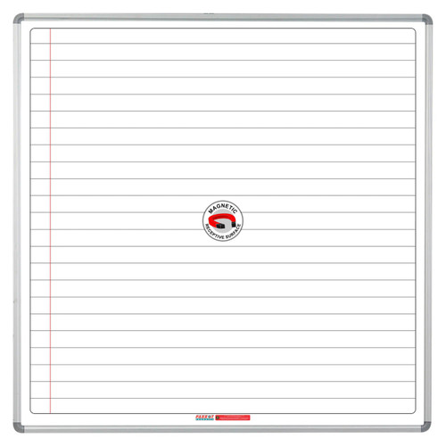 Educational Board Magnetic Whiteboard, a 1220 x 1220 Whiteboard with White Lines and a Side Panel Option A.